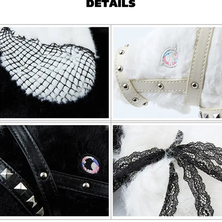 [BUNJANG] CFIERCE Unicorn Studded Fur Cross Shoulder Bag / CFIERCE 씨피어스 유니콘 스터드 장식 퍼 크로스 숄더 백