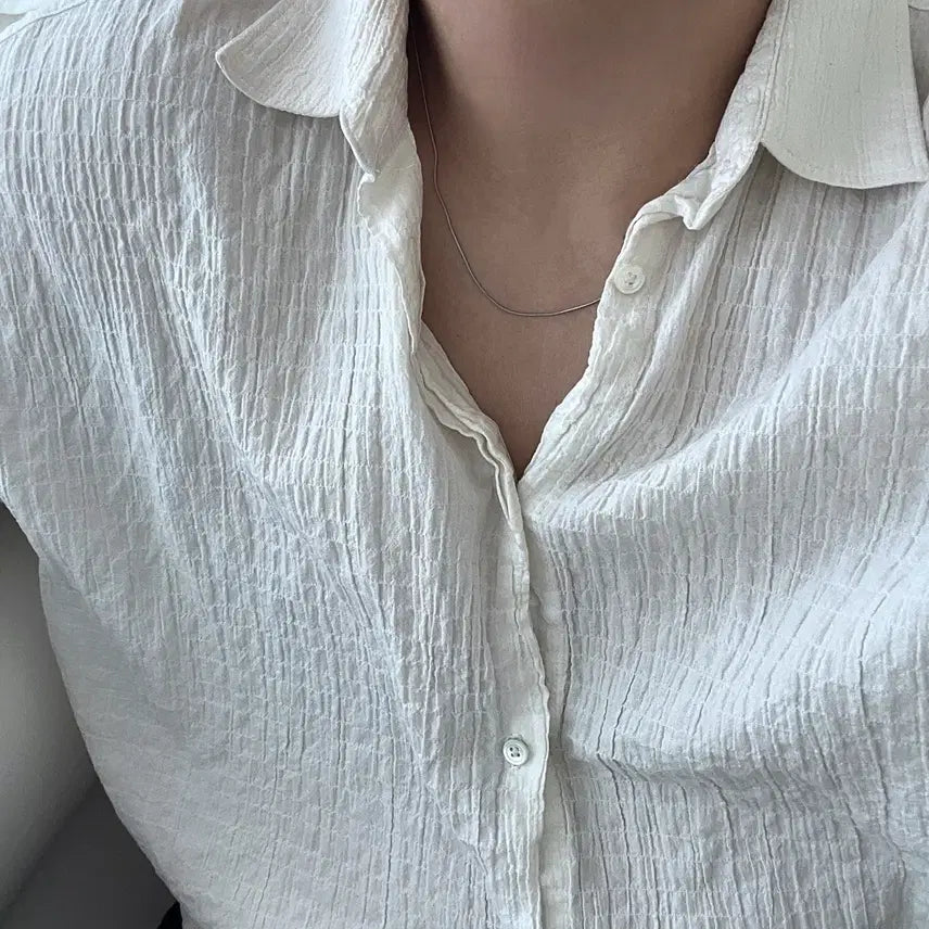 [BUNJANG] Simple White Blouse / 심플 화이트 블라우스