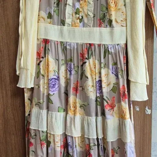 [BUNJANG] You &amp; Jin Floral Print Long Dress / 유앤진 원피스