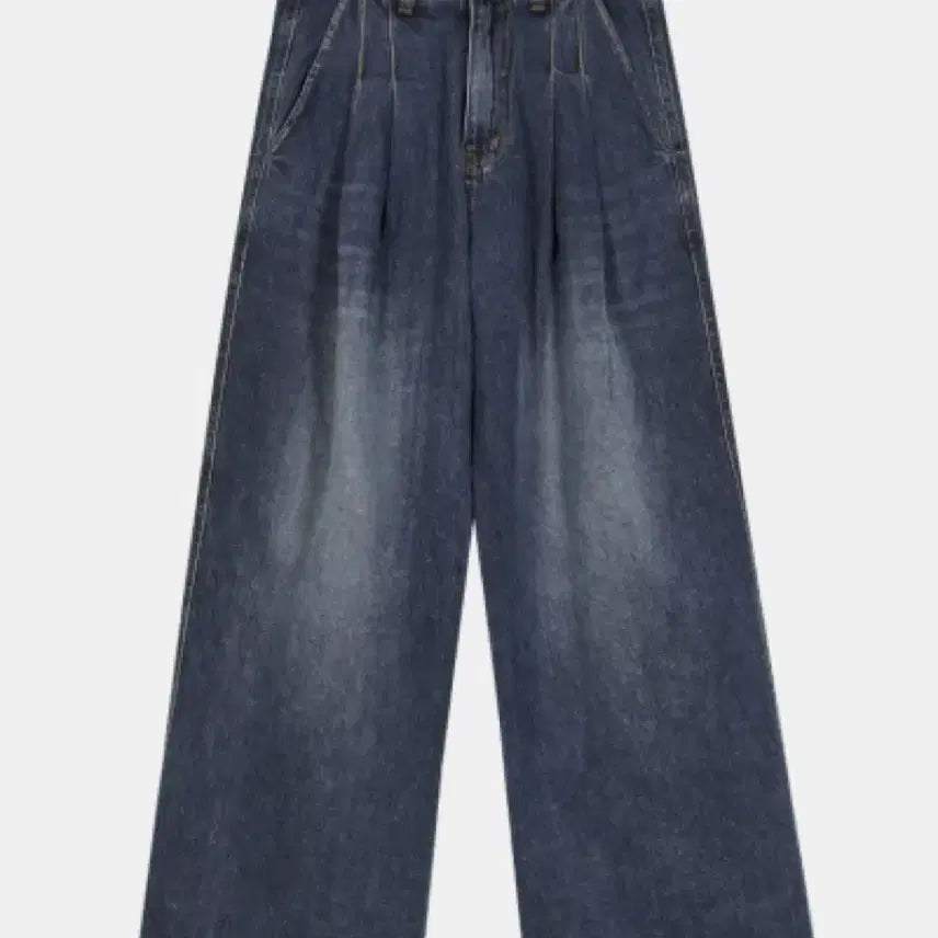 [BUNJANG] Hedermant 014 Pintuck Wide Denim M / 헤더먼트 014 핀턱 데님 판매
