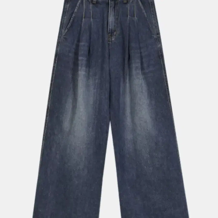 [BUNJANG] Hedermant 014 Pintuck Wide Denim M / 헤더먼트 014 핀턱 데님 판매