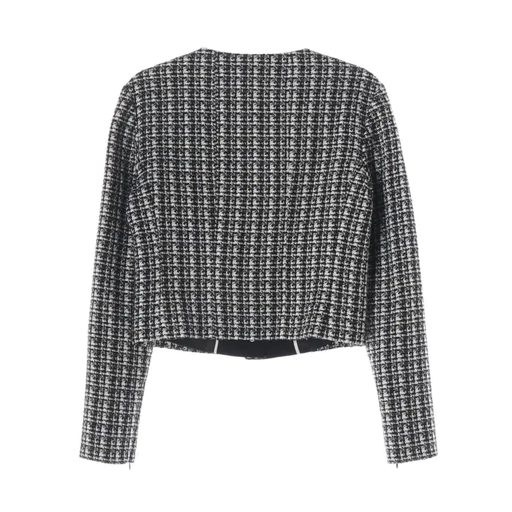 [BUNJANG] SIE 25SS Eve Round Tweed Jacket Black Mix / 시에 SIE 25SS 이브 라운드 트위드 재킷 블랙 믹스