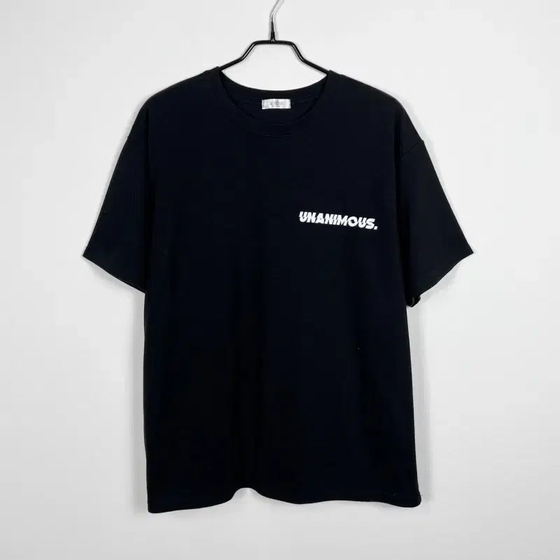 [BUNJANG] Oversized Round Neck Short Sleeve T-Shirt Black / 오버핏 라운드 반팔 티 티셔츠 블랙 남L XL 2XL/라덴