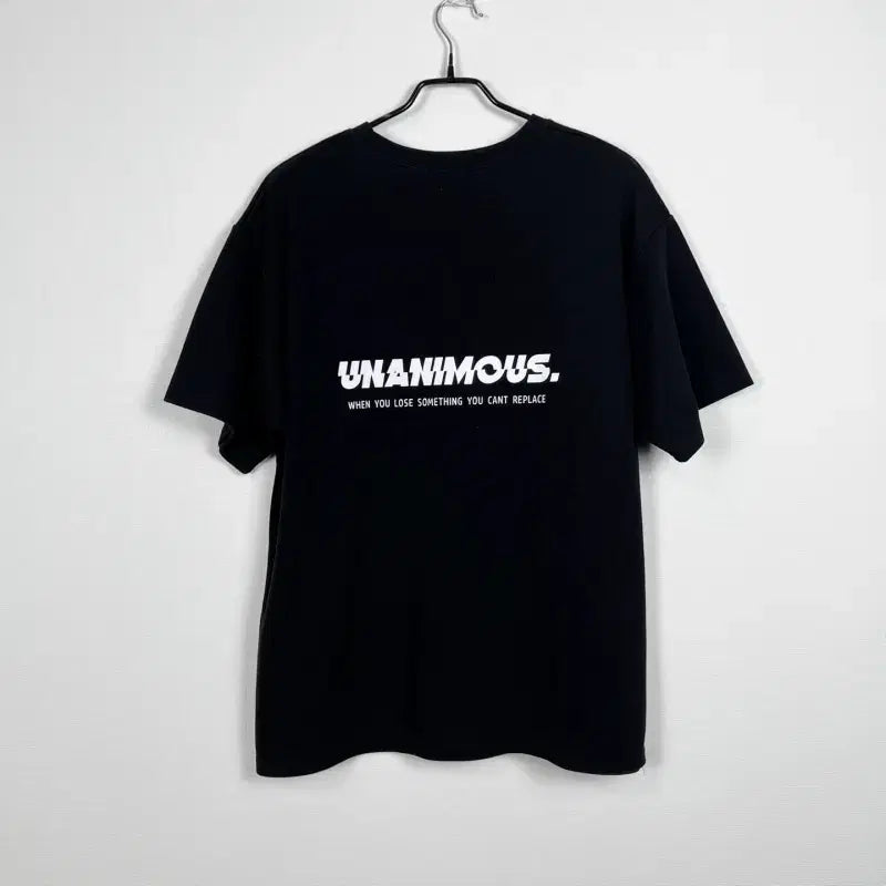 [BUNJANG] Oversized Round Neck Short Sleeve T-Shirt Black / 오버핏 라운드 반팔 티 티셔츠 블랙 남L XL 2XL/라덴