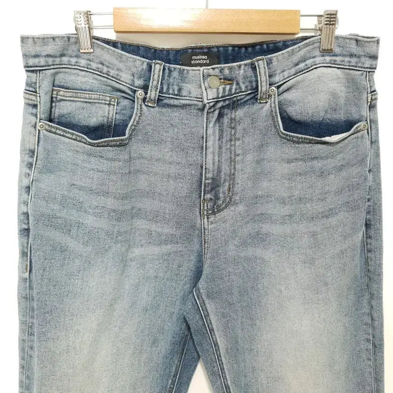 [BUNJANG] Musinsa Standard Tapered Crop Denim Pants / 무탠다드 테이퍼드 크롭 데님 팬츠 34_M2690
