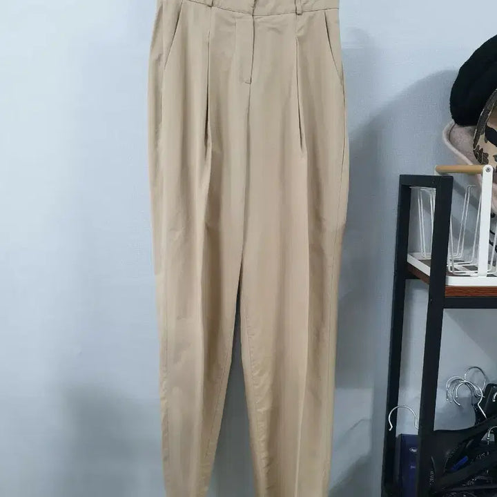 [BUNJANG] Ordinaire Beige Pleated Slacks Pants XS / ordinaire 베이지 플리츠 슬랙스 팬츠 xs