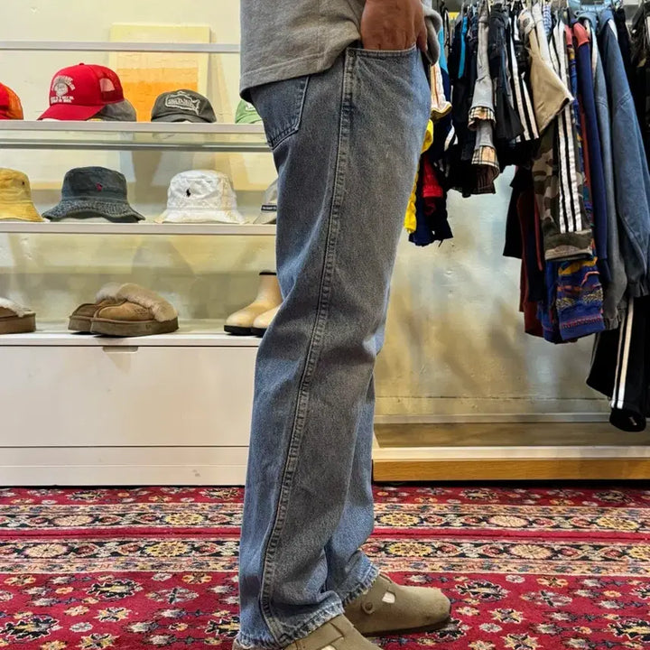 [BUNJANG] Vintage Wrangler Light Wash Denim Pants Size 33 / 빈티지 랭글러 연청 워싱 데님 팬츠 33in