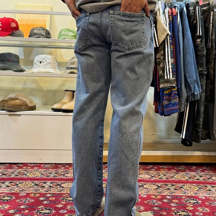 [BUNJANG] Vintage Wrangler Light Wash Denim Pants Size 33 / 빈티지 랭글러 연청 워싱 데님 팬츠 33in