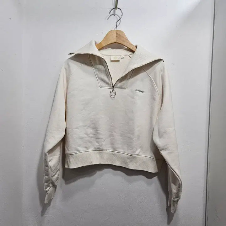[BUNJANG] Covernat Ivory Half-Zip Sweatshirt S / 커버낫 아이보리 하프집업 맨투맨, 아이보리 S