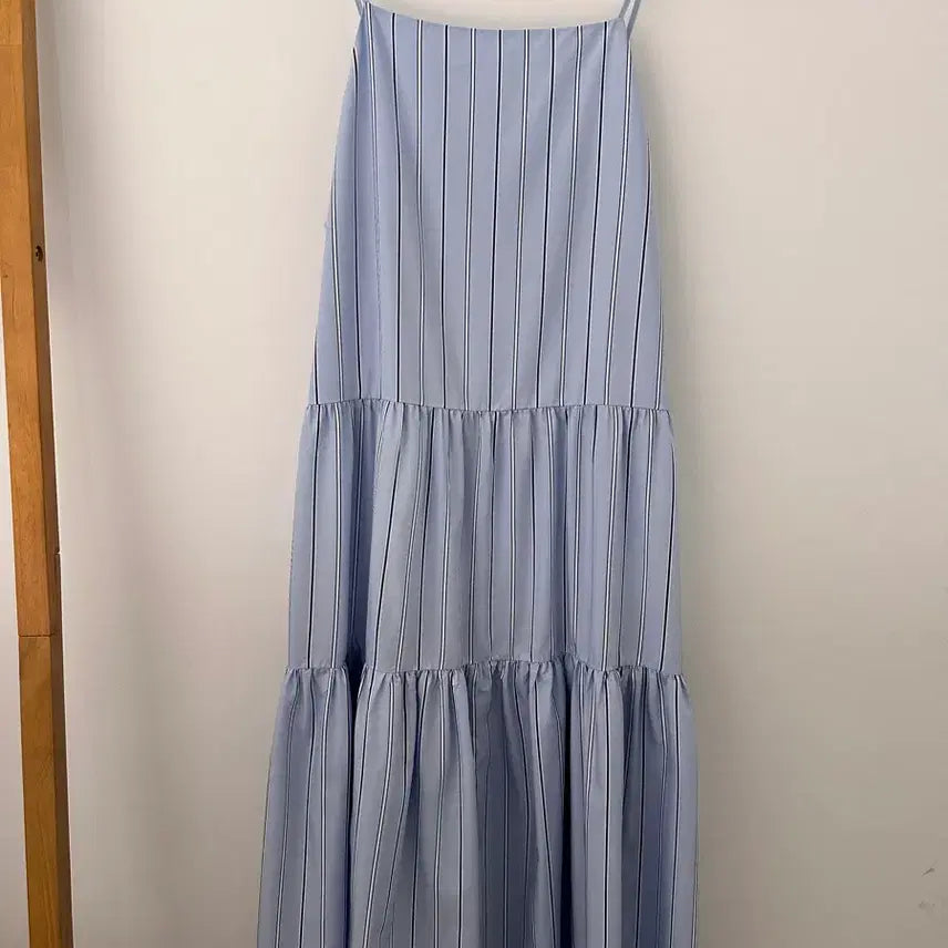 [BUNJANG] And Other Stories Striped Tiered String Long Dress Blue / 앤아더스토리즈 스트라이프 티어드 끈 롱원피스 블루