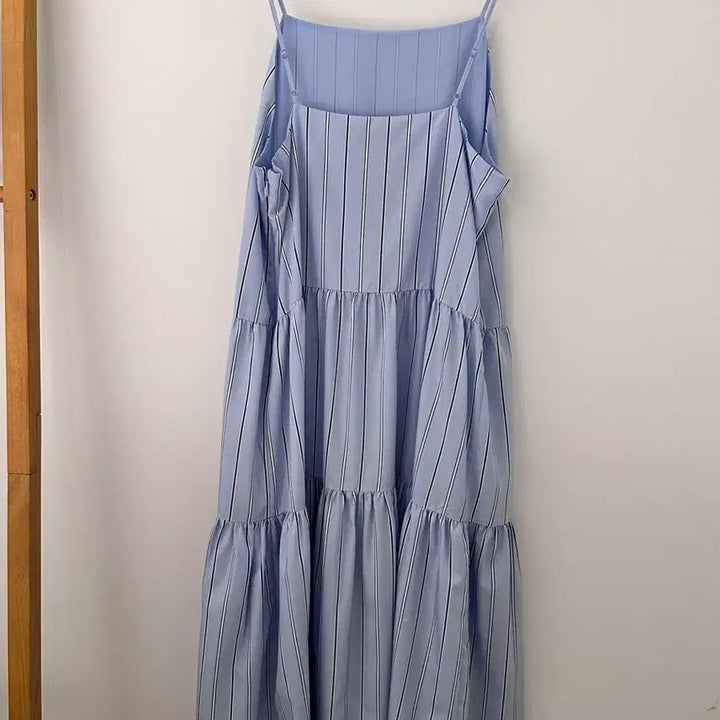 [BUNJANG] And Other Stories Striped Tiered String Long Dress Blue / 앤아더스토리즈 스트라이프 티어드 끈 롱원피스 블루