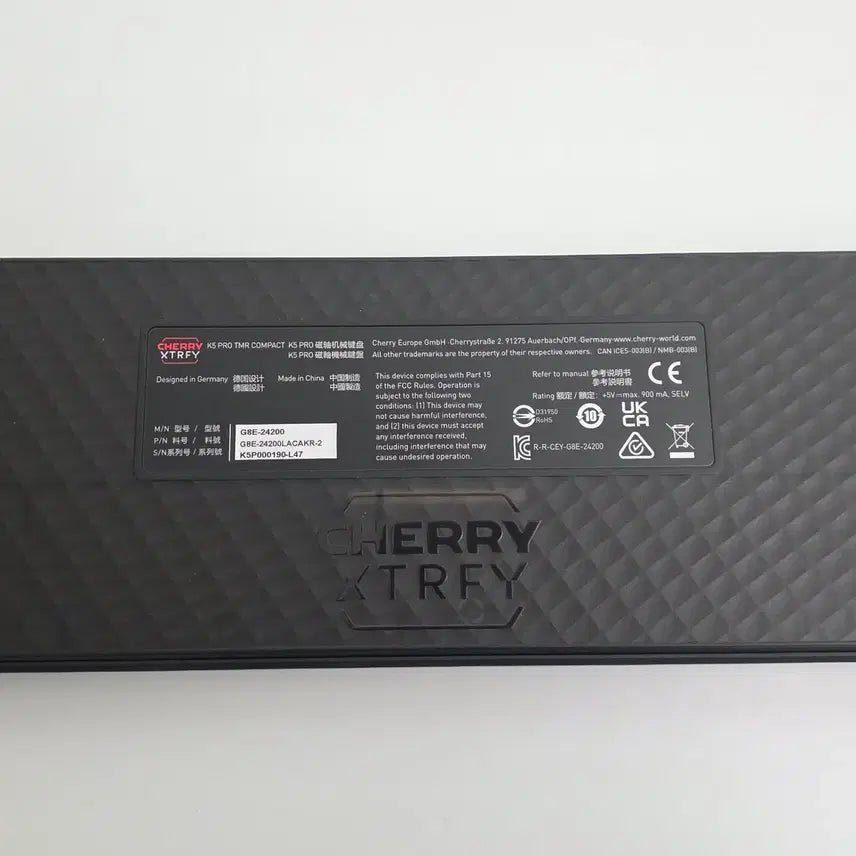 [BUNJANG] Cherry XTRFY K5 PRO TMR Magnetic Axis Keyboard Black / 체리 엑스트리파이 K5 PRO TMR 자석축 키보드 블랙