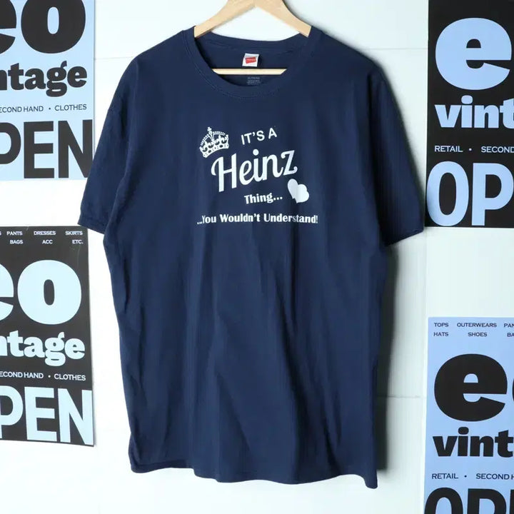[BUNJANG] Hanes Oversized Short-Sleeve T-Shirt Navy XL-3XL / (XL-3XL) 헤인즈 반팔 티셔츠 빅사이즈 USA 네이비-755E