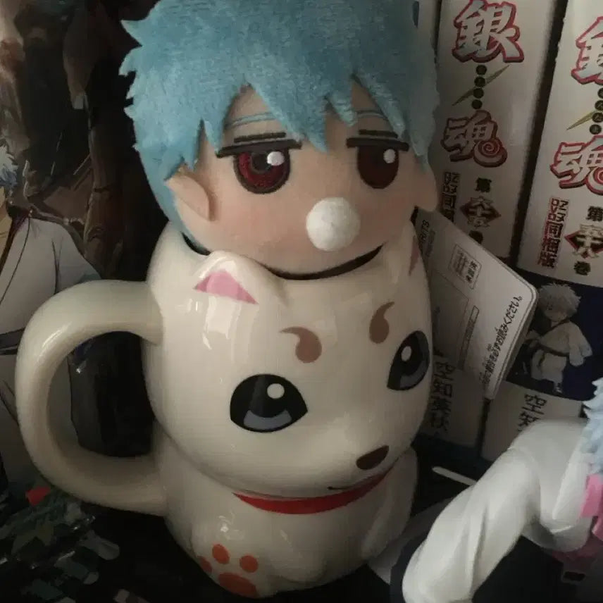 [BUNJANG] Gintama Gintoki Plush Doll, Sadaharu Cup / 은혼 긴토키 누이, 사다하루 컵