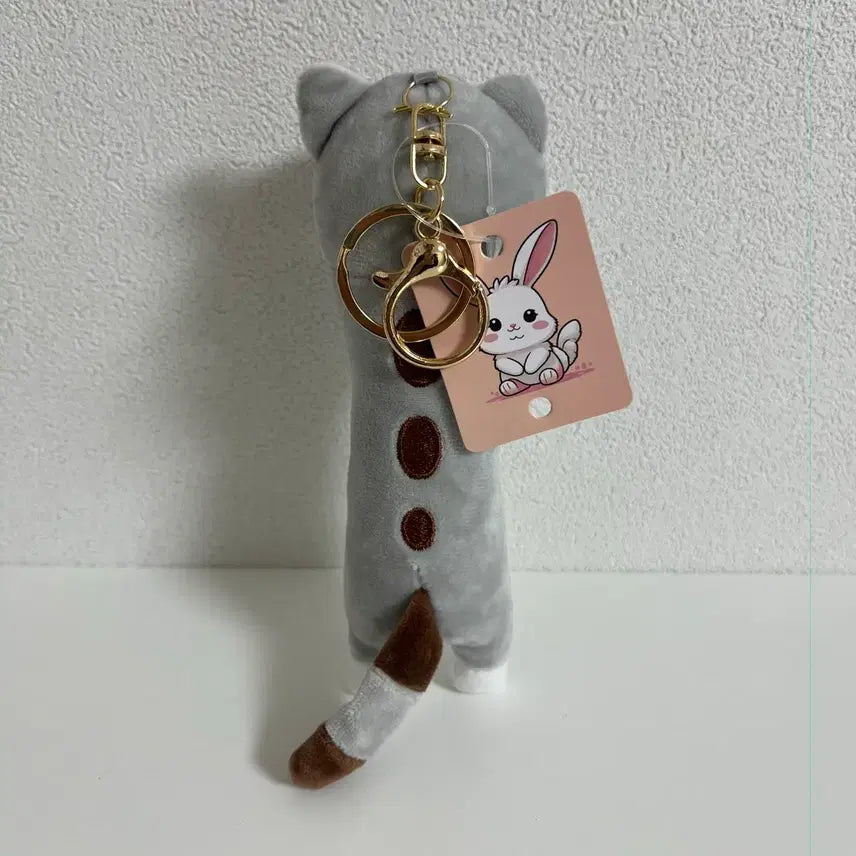 [BUNJANG] Gray Cat Plush Keychain / 고양이 인형키링