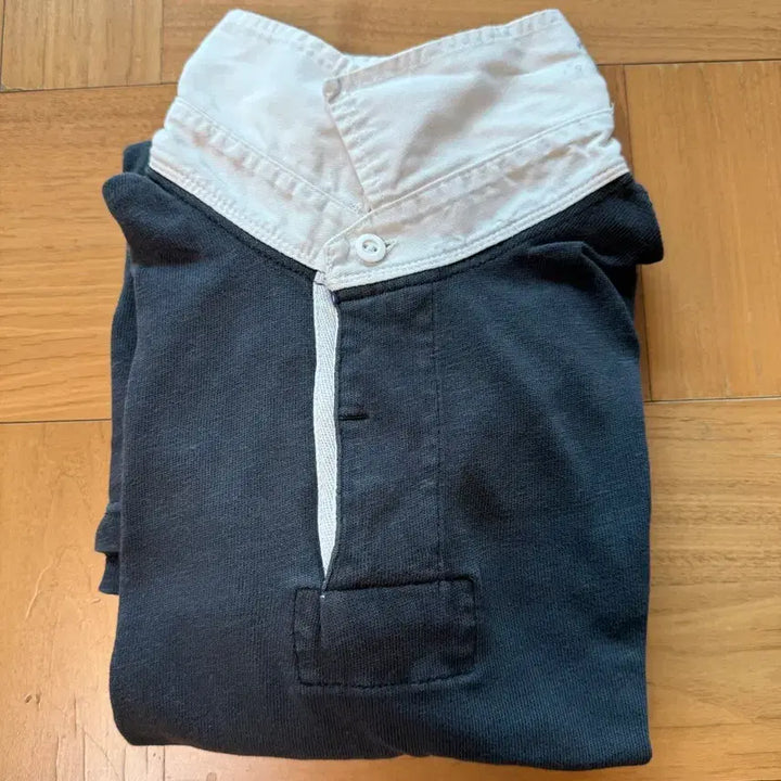 [BUNJANG] Polo Ralph Lauren Rugby Shirt Black L Custom Fit / 폴로 랄프로렌 럭비티 L 블랙