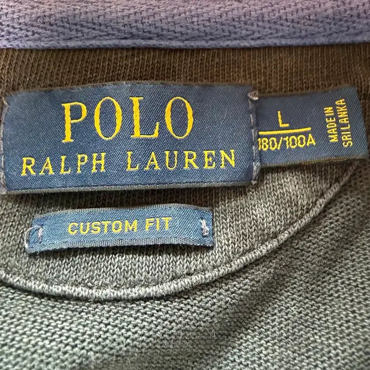 [BUNJANG] Polo Ralph Lauren Rugby Shirt Black L Custom Fit / 폴로 랄프로렌 럭비티 L 블랙