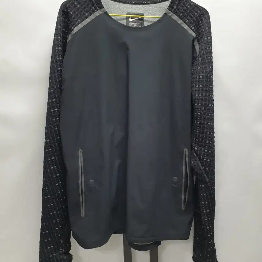 [BUNJANG] Nike Tech Pack Hybrid Woven Knit Long-Sleeve Top Black XXL / 나이키 테크팩 롱슬리브 하이브리드 우븐 니트 기모노 러닝탑 블랙 xxl