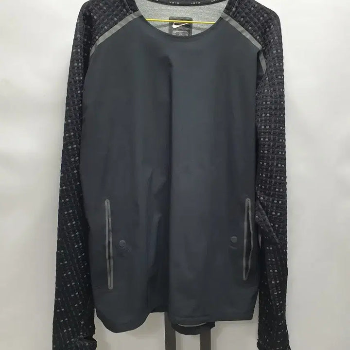 [BUNJANG] Nike Tech Pack Hybrid Woven Knit Long-Sleeve Top Black XXL / 나이키 테크팩 롱슬리브 하이브리드 우븐 니트 기모노 러닝탑 블랙 xxl