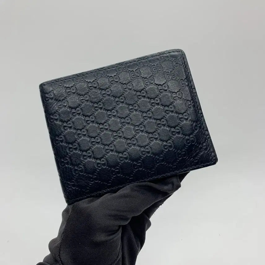 [BUNJANG] Gucci GG Micro Guccissima Bi-fold Wallet Navy / 267001791 구찌 GG 마이크로 시마 반지갑 260987 네이비
