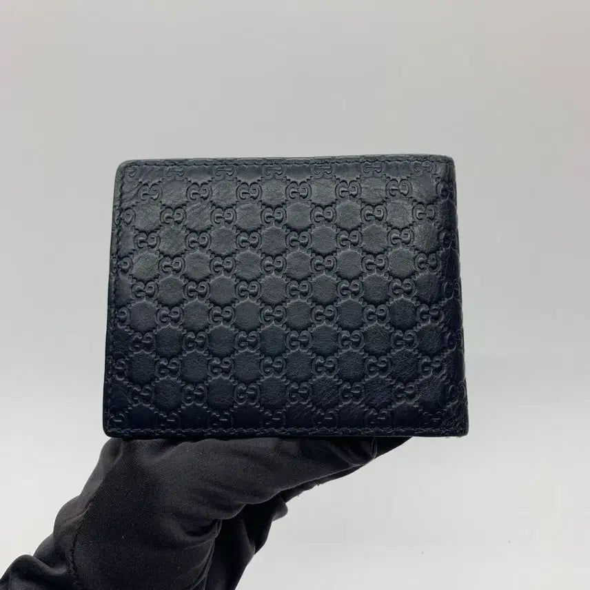 [BUNJANG] Gucci GG Micro Guccissima Bi-fold Wallet Navy / 267001791 구찌 GG 마이크로 시마 반지갑 260987 네이비