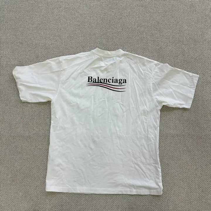 [BUNJANG] L Vintage White Logo Short Sleeve T-Shirt / L 빈티지 화이트 로고 반팔 티 0511D