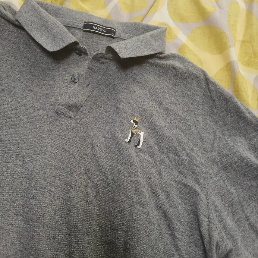 [BUNJANG] Hazzys Grey Short Sleeve Polo T-Shirt Size 115 / 헤지스 그레이 반팔 폴로티셔츠