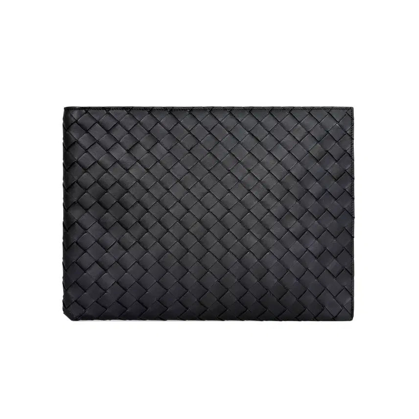 [BUNJANG] Bottega Veneta Intrecciato Flat Half Clutch Black / 보테가베네타 인트레치아토 플랫 하프 클러치 블랙 SL31Z9IM