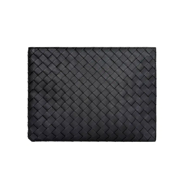 [BUNJANG] Bottega Veneta Intrecciato Flat Half Clutch Black / 보테가베네타 인트레치아토 플랫 하프 클러치 블랙 SL31Z9IM