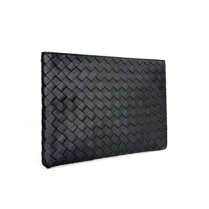 [BUNJANG] Bottega Veneta Intrecciato Flat Half Clutch Black / 보테가베네타 인트레치아토 플랫 하프 클러치 블랙 SL31Z9IM