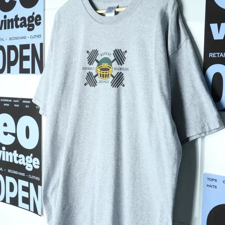 [BUNJANG] Gildan 00s USA Made Grey T-Shirt (XL-4XL) / (XL-4XL) 길단 반팔 티셔츠 00s 년대 USA 그레이-7562