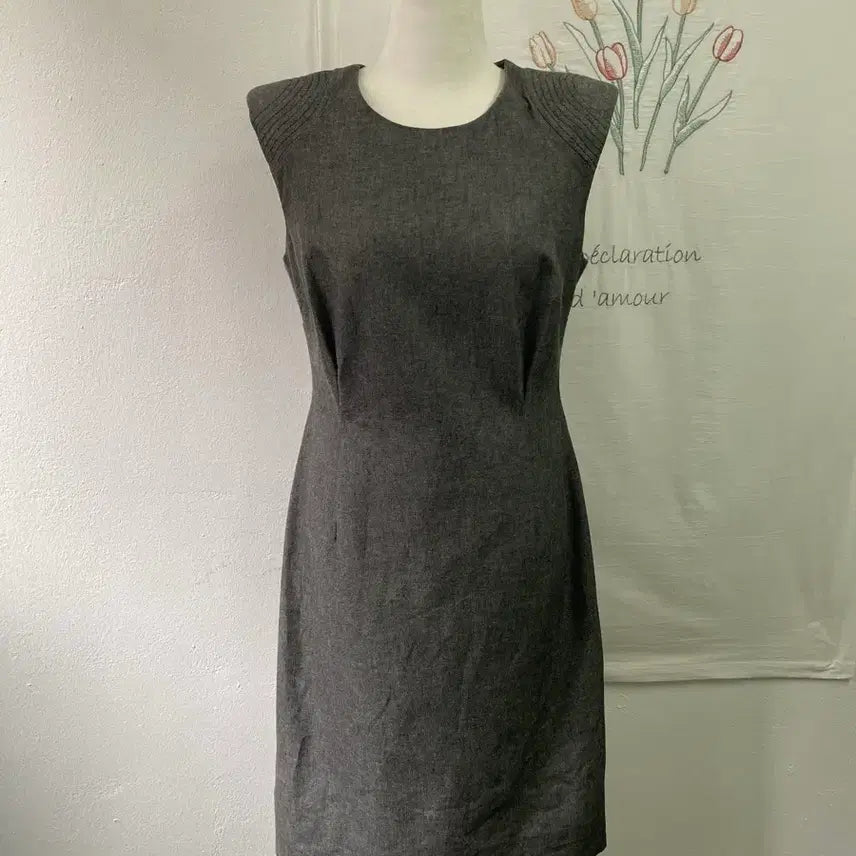 [BUNJANG] Banana Republic Grey Sleeveless Dress / 바나나 리퍼블릭 그레이 컬러 슬리브리스 원피스