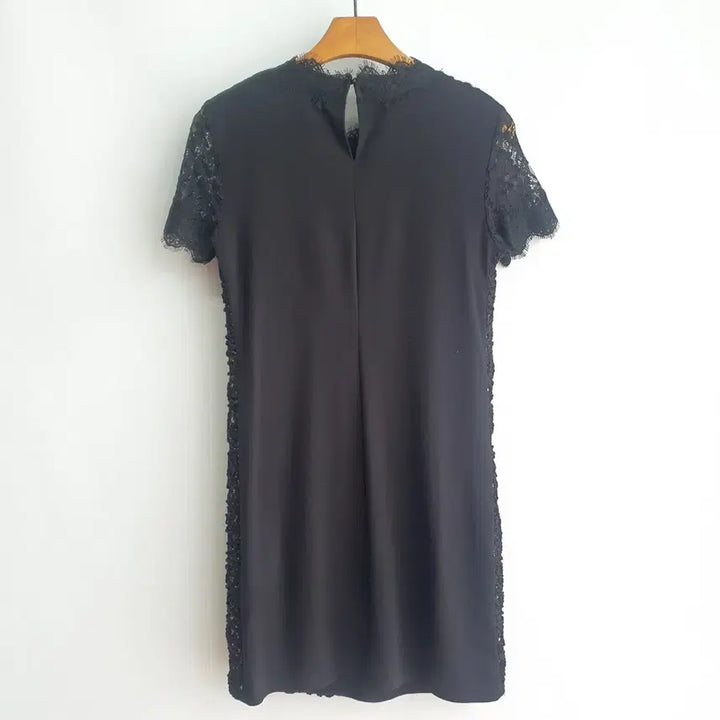[BUNJANG] Zara Black Lace Short Sleeve Mini Dress S / 1767 ZARA 블랙 레이스 반팔 미니 원피스S