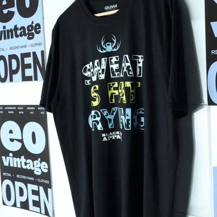 [BUNJANG] Gildan USA Oversized Black T-Shirt XL-3XL / (XL-3XL) 길단 반팔 티셔츠 USA 빅사이즈 블랙-7568