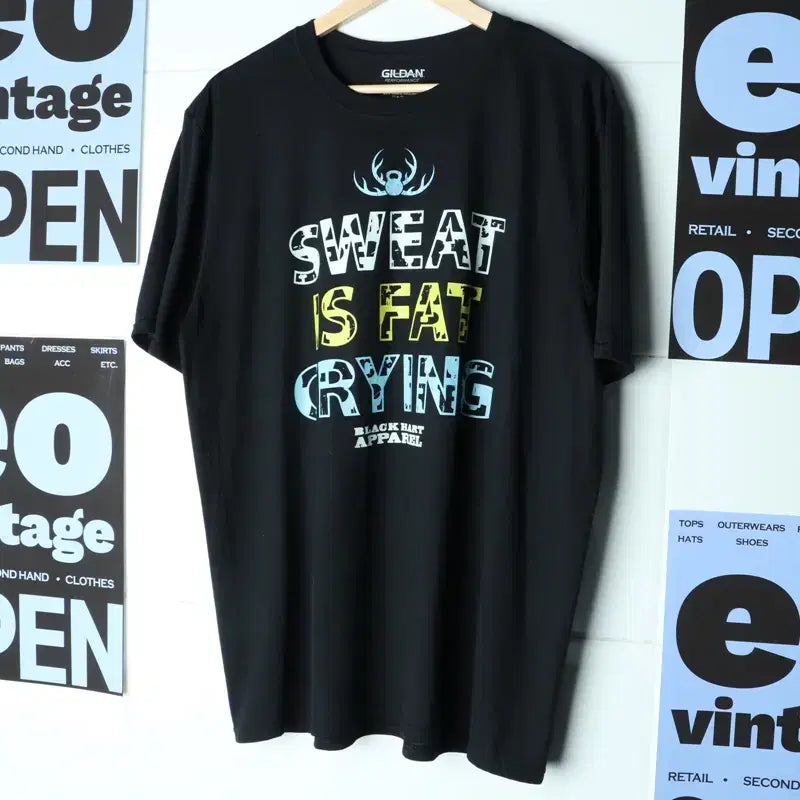 [BUNJANG] Gildan USA Oversized Black T-Shirt XL-3XL / (XL-3XL) 길단 반팔 티셔츠 USA 빅사이즈 블랙-7568
