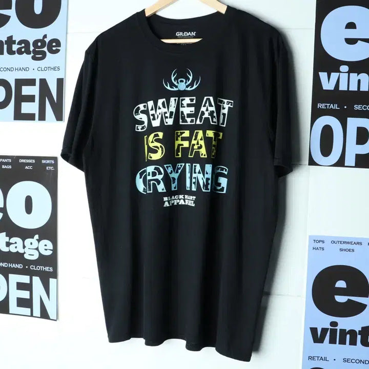 [BUNJANG] Gildan USA Oversized Black T-Shirt XL-3XL / (XL-3XL) 길단 반팔 티셔츠 USA 빅사이즈 블랙-7568