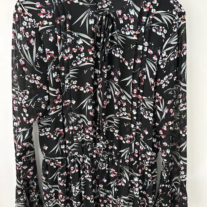 [BUNJANG] LeShop Flower Pattern Long Dress Black / 르샵 플라워 패턴 롱 원피스 블랙