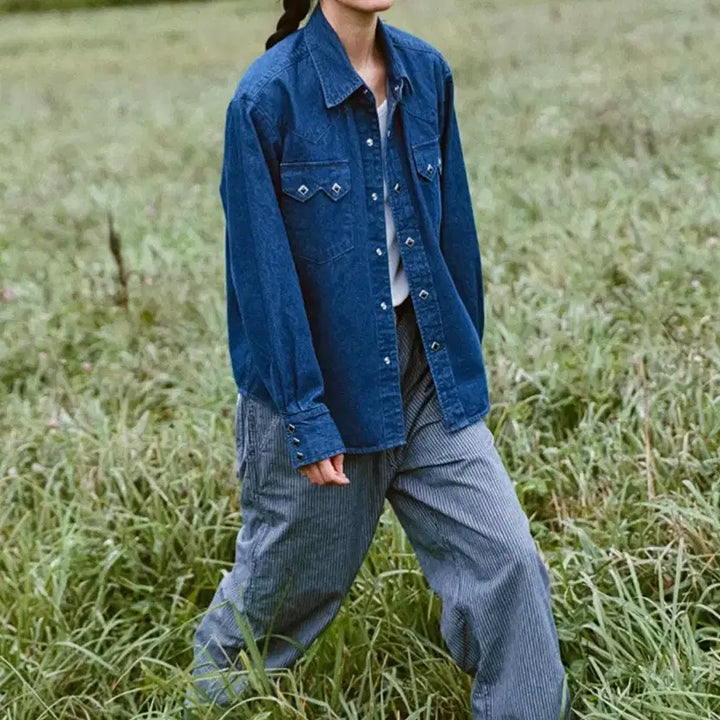 [BUNJANG] Urbanic30 Western Denim Shirt / 얼바닉30 웨스턴 데님 셔츠