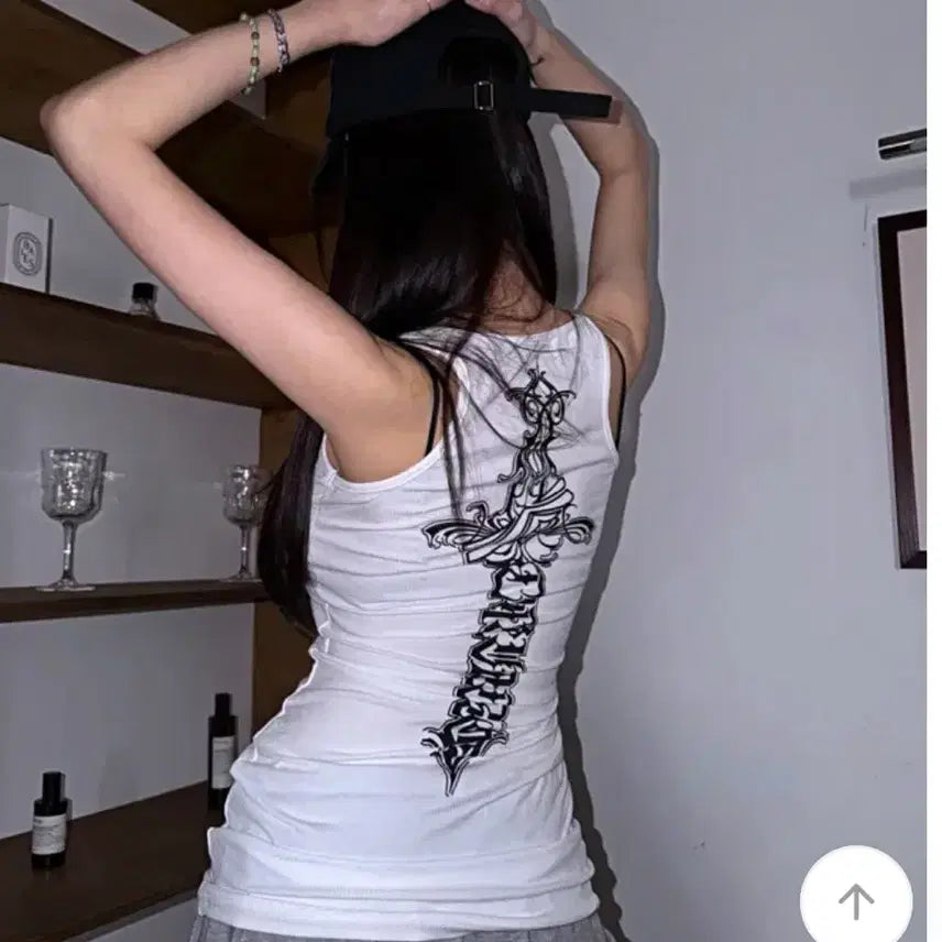 [BUNJANG] Y2K Style Ribbed Sleeveless Top / y2k 힙 슬리브 나시
