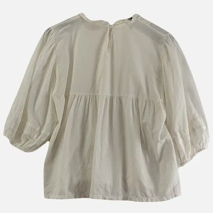 [BUNJANG] Cream Blouse / 크림 여자 블라우스 FREE M9354