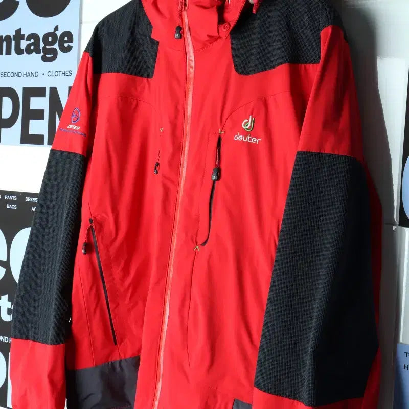 [BUNJANG] Deuter Full Zip Windbreaker Jacket / (L-XL) 도이터 집업 바람막이 점퍼자켓 작은데미지 사용감-7577