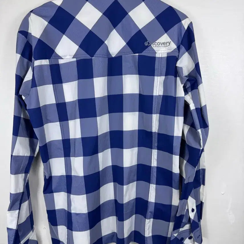 [BUNJANG] Discovery Expedition Checkered Shirt Blue Size 100 / 디스커버리 체크 남방 100