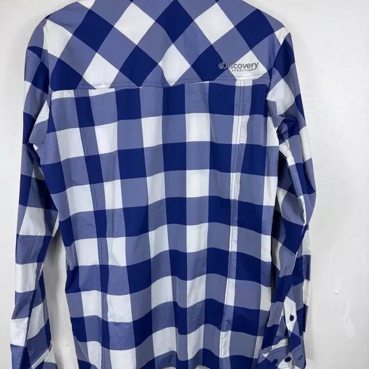 [BUNJANG] Discovery Expedition Checkered Shirt Blue Size 100 / 디스커버리 체크 남방 100