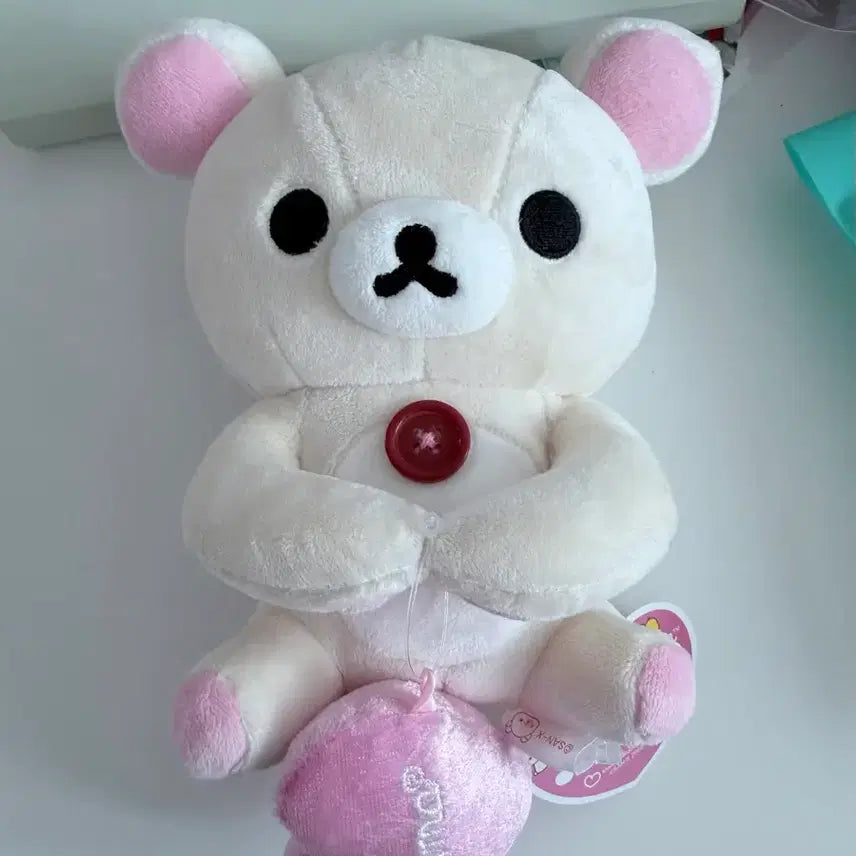 [BUNJANG] Rilakkuma Heart Korilakkuma Plush / 리락쿠마 인형 리락쿠마 하트 코리락