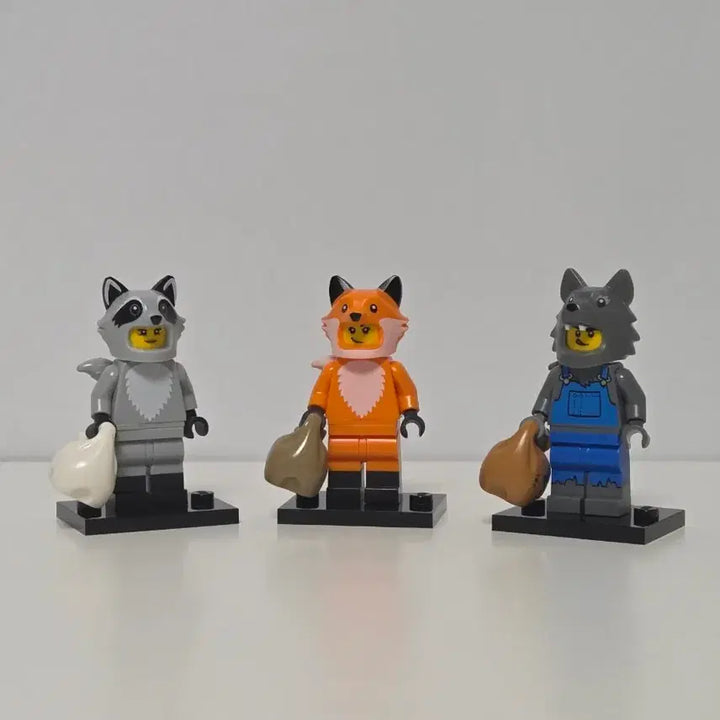 [BUNJANG] LEGO Minifigures Animal Workers Series Bundle - Raccoon, Fox, Werewolf / 레고 미니피겨 미피 동물 알바 시리즈 일괄 너구리 여우 늑대 늑대인간