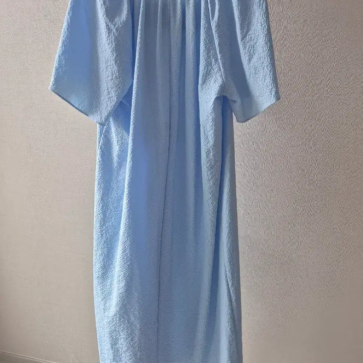 [BUNJANG] LAP Square Neck Short Sleeve Dress Sky Blue / LAP스퀘어넥 스카이 반팔 원피스
