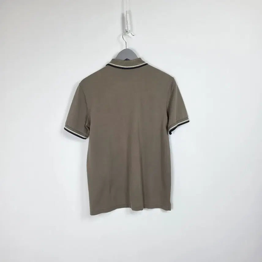 [BUNJANG] Brown Short Sleeve Collar T-Shirt Men&