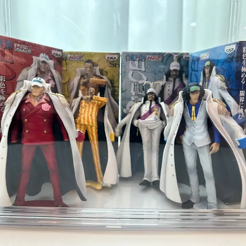 [BUNJANG] One Piece Marine Figures Set (Sengoku, Akainu, Aokiji, Kizaru) / 센고쿠, 아카이누, 아오키지, 키자루 해군 원피스 4종 세트 판매합니다.