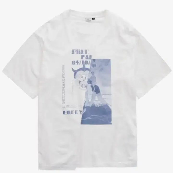 [BUNJANG] Politedru Slashed Short Sleeve T-Shirt Used White / (4) 폴리테루 슬래시드 반팔 티 유즈드 화이트
