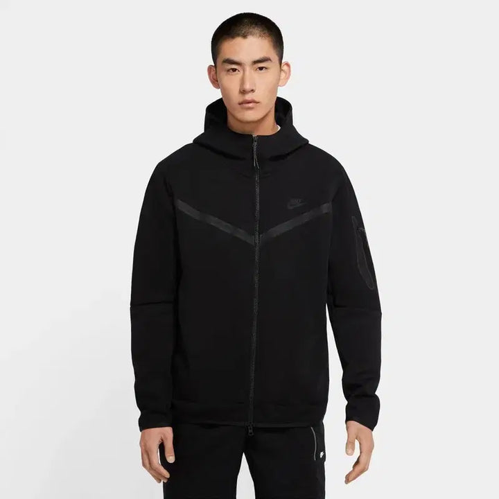 [BUNJANG] Nike Black Tech Fleece Full Zip Hoodie / L 나이키 블랙 테크팩 테크 플리스 후드집업
